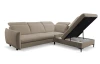 Rohová sedacia súprava Glow, taupe látka, pravý roh