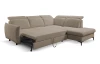 Rohová sedacia súprava Glow, taupe látka, pravý roh