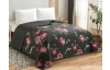 Prehoz na  posteľ Rommy 220x240 cm, kvetinový antracitový