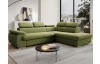 Rohová sedačka Viera, šalátovo zelená látka, pravý roh