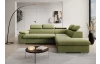 Rohová sedačka Viera, šalátovo zelená látka, pravý roh