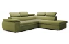 Rohová sedačka Viera, šalátovo zelená látka, pravý roh