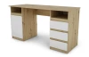 Písací stôl s 3 zásuvkami Carlos, dub artisan/biela