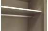 Šatníková skriňa Burano, 225 cm, biela/sivá
