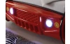 Detská pretekárska posteľ Energy 90x200 cm, červené auto s osvetlením