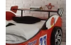 Detská pretekárska posteľ Energy 90x200 cm, červené auto s osvetlením