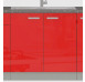 Kuchynská drezová skrinka Rose 80ZL, 80 cm, červený lesk