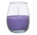 Sviečka v skle fialová lila, 10 cm