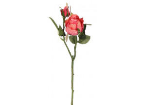 Umelá kvetina Ruža 46 cm, oranžovo-ružová