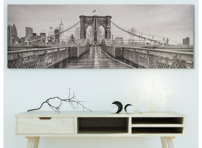 Obraz na plátne Brooklyn Bridge, 150x50 cm