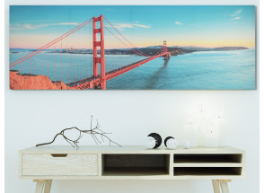Obraz na plátne Golden Gate Bridge, 150x50 cm