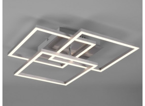 Stropné/nástenné LED osvetlenie Mobile, matný nikel, hranaté