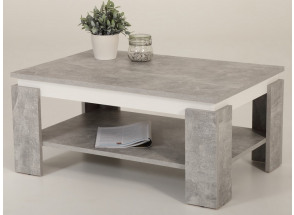Konferenčný stolík Tim, šedý beton/biely