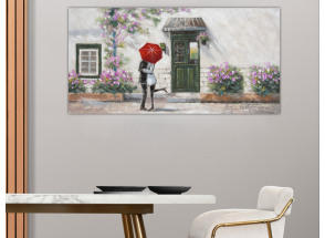 Ručne maľovaný obraz Láska, 140x70 cm