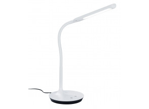 Stolová LED lampa Polo 41 cm, biela