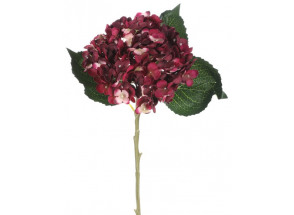 Umelá kvetina Hortenzia 50 cm, bordó