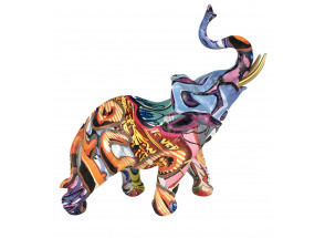 Dekoračná soška Graffiti slon, 18 cm