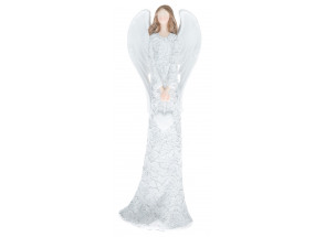 Dekoračná soška Anjel so srdiečkom, 25 cm