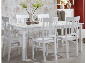 Jedálenský stôl Atik 160x90 cm, biely