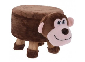 Detská stolička Plyšová opica, hnedá