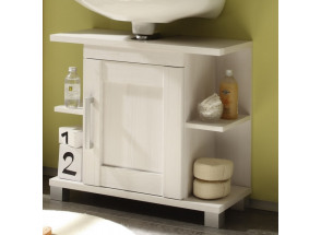 Kúpeľňová skrinka pod umývadlo Poseidon, bielený smrekovec