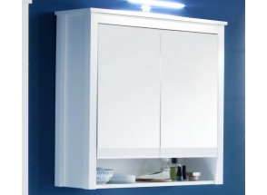 Kúpeľňová skrinka so zrkadlom Ole, biela, šírka 81 cm