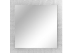 Nástenné zrkadlo Glamour 40x40 cm, biela štruktúra