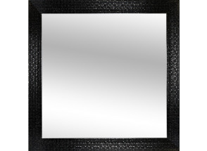 Nástenné zrkadlo Glamour 40x40 cm, čierna štruktúra
