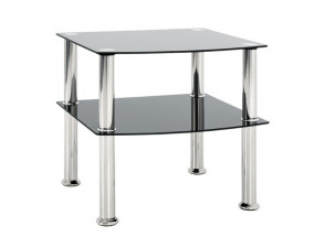 Odkládací stolek Katja 45x45 cm, černé sklo