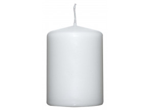 Valcová sviečka biela, 8 cm