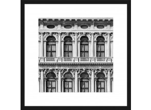 Rámovaný obraz Architektúra 40x40 cm, čiernobiely
