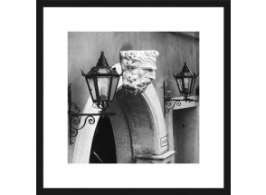 Rámovaný obraz Lampy 40x40 cm, čiernobiely