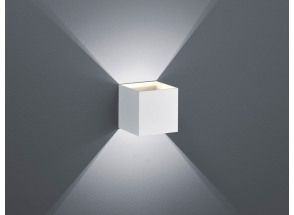 Nástenné LED osvetlenie Louis, biela kocka