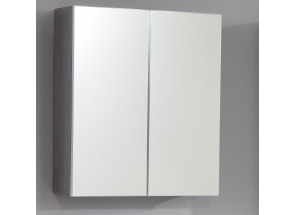 Kúpeľňová skrinka so zrkadlom Skin, dymovo sivá