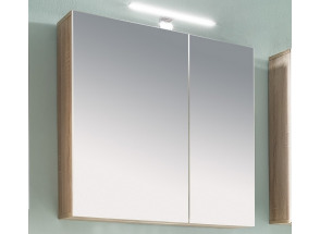 Kúpeľňová skrinka so zrkadlom Porto, dub sonoma