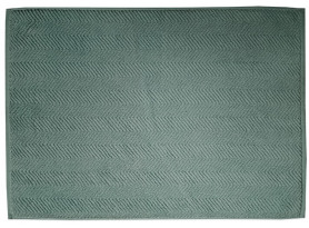 Kúpeľňová predložka Ocean, BIO bavlna, tmavo zelená, vlnkovaný vzor, 50x70 cm