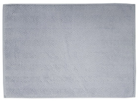 Kúpeľňová predložka Ocean, BIO bavlna, strieborná, vlnkovaný vzor, 50x70 cm