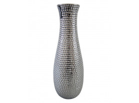 Váza Modern 30 cm, strieborná, tepaný vzhľad