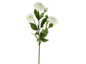 Umelá kvetina Georgína 75 cm, biela