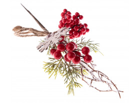 Vianočná  dekorácia Umelá zimná vetvička, 28 cm