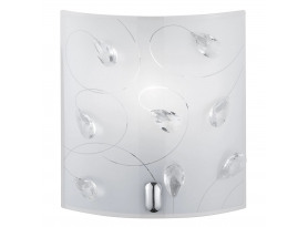 Zaoblená nástenná lampa Carbonado 20x22 cm