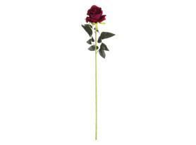Umelý kvet Ruža 76 cm, fialová
