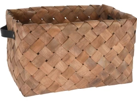 Úložný košík borovicové drevo, 30x15 cm