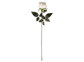 Umelý kvet Ruža 76 cm, biela