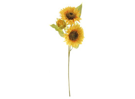 Umelý kvet Slnečnica 60 cm, žltá, 3 kvety