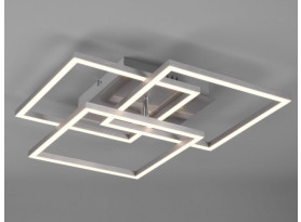 Stropné/nástenné LED osvetlenie Mobile, matný nikel, hranaté