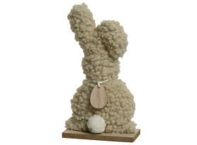 Veľkonočná dekorácia Plyšový zajac, béžový