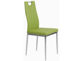 Jedálenská stolička Melania, zelená ekokoža