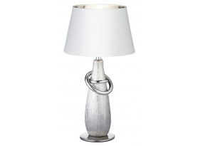 Stolná lampa Thebes 38 cm, biela/strieborná