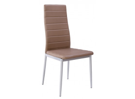 Jedálenská stolička Zita, šedo-hnedá ekokoža